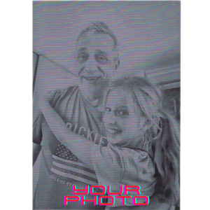 Your Photo 5"x7" Engraved on Anodized Aluminum Black