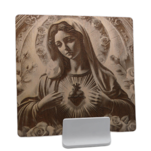 Engraving Mary Engraved on Wood 6"x6"